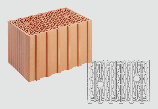 HÖH UNIPOR W09 WH-Planziegel 0.60/6 182x300x249 7.5 DF Corner and finishing - 18226