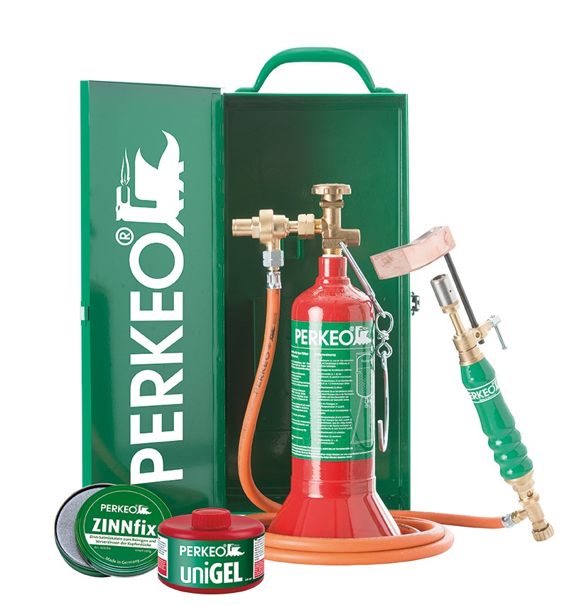 Easybox soft soldering system Unigel Zinnfix +cap,Hfm-gekr,2,5m-loop G3/8""LH