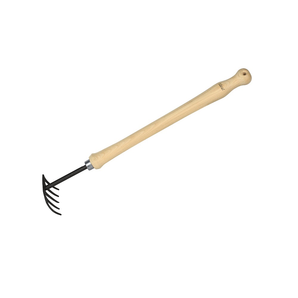 Idealne grabie ręczne 5 zębów 40 cm bukowy trzonek ręcznie hartowany