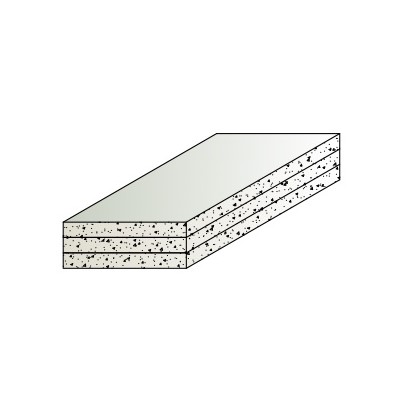 RUFA Gipsriegel D 37.5/B 75/L 2500mm bestehend aus 12.5 GKF