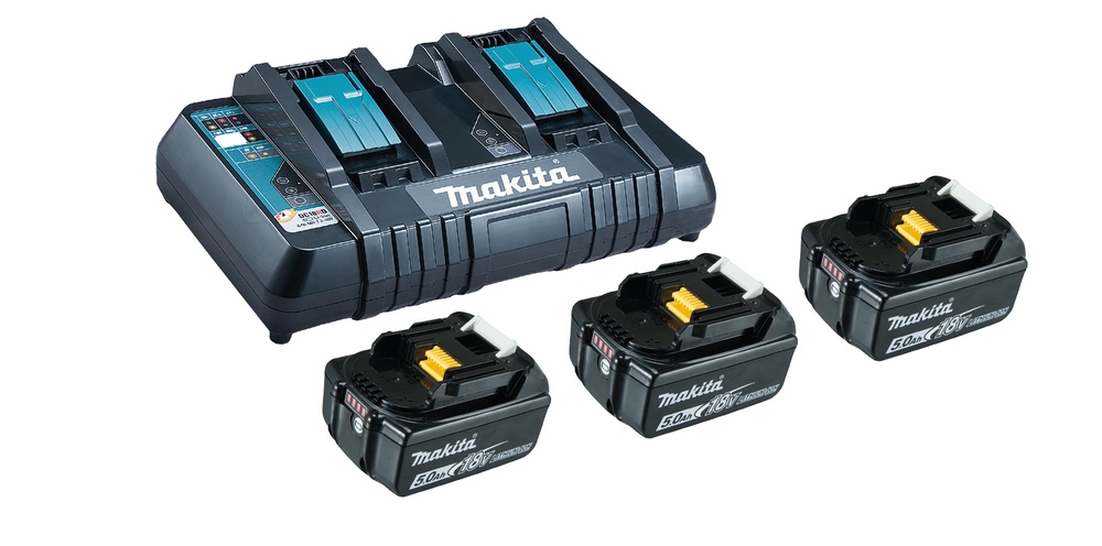Makita Power-Source Kit 5.0 Ah 18.0 V 1 ładowarka + 3x akumulator BL1850B - 198458-6