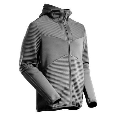 MASCOT® CUSTOMIZED Kapuzensweatshirt Fleece m. Reißvers. anthrazitgrau Gr. XL