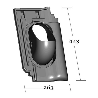 Klöber Venduct® płyta bazowa bez rury KE0367 f. Erlus E58S brąz miedziany wąski.