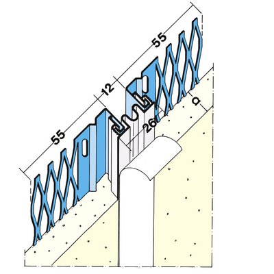 Maisch movement joint profile 14mm 3.0m 07523 300.0 10 - inside-outside white