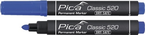 Marker permanentny Pica Classic niebieski INSTANT WHITE szerokość linii 1-4mm ru.tip