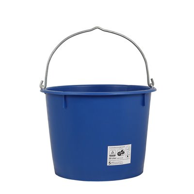 Construction bucket PE blue craneable 20l