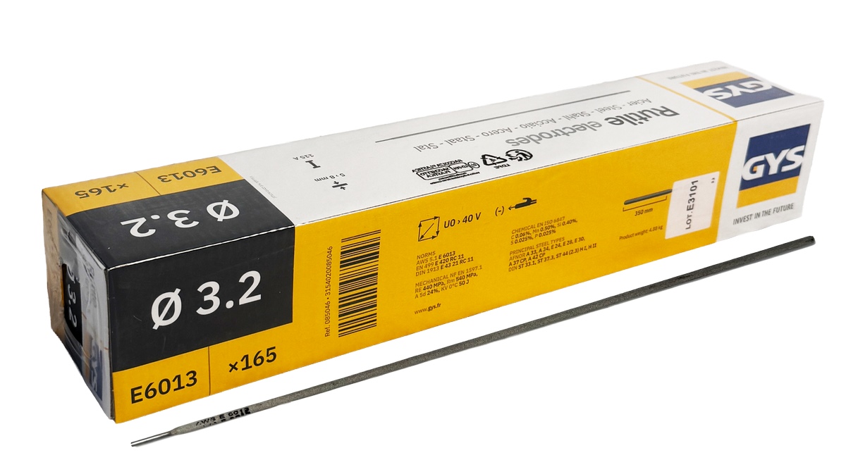 GYS Rutil-Elektroden Stahl 3,2mm Länge 350mm  165 St./Kart.