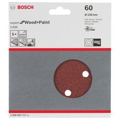 Bosch sanding sheet Expert wood perforated 150mm K60 5-pack