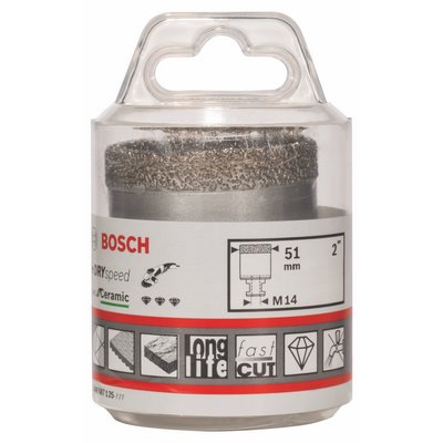 Bosch diamond dry drill Dry Speed Best Ceramic 60x35mm