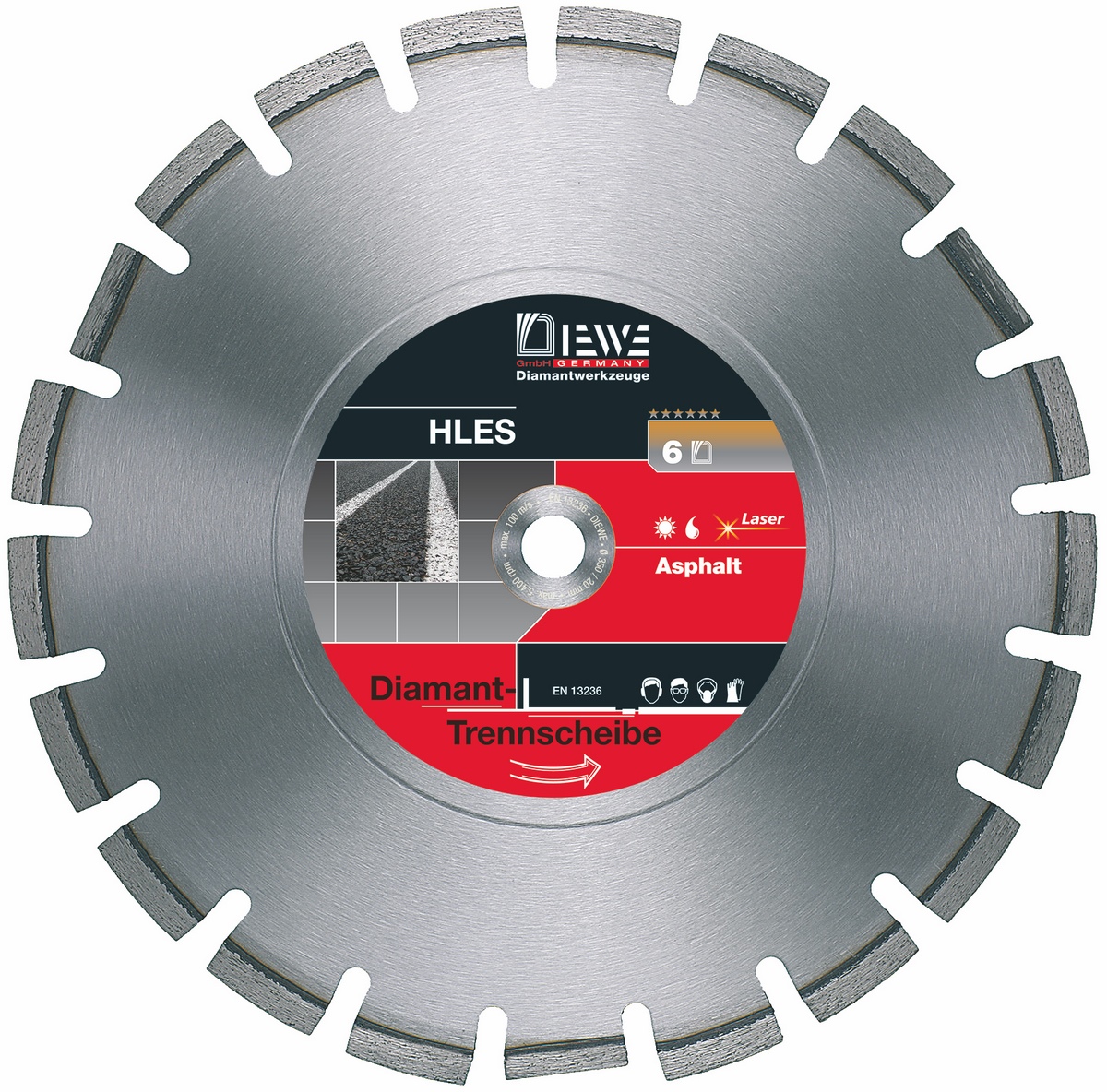 Diewe HLES Abrasive diamond cutting disc Ø 500mm Bore 25.4mm