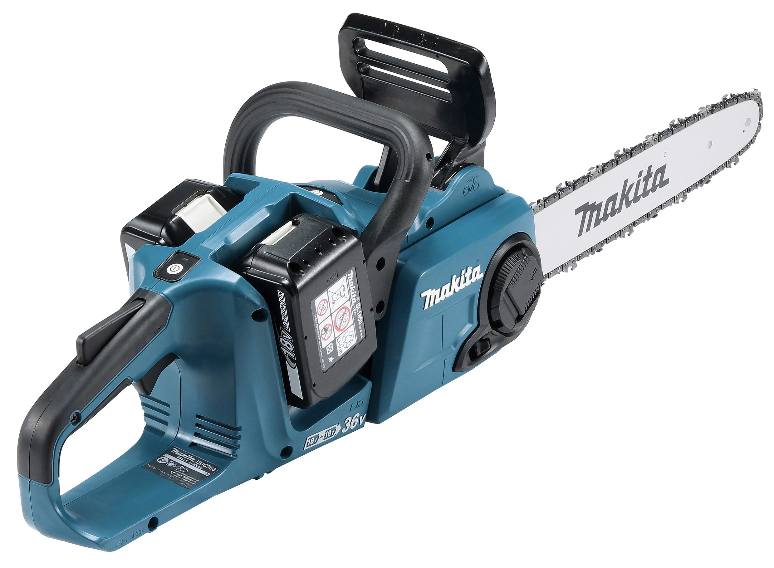 Akumulatorowa pilarka łańcuchowa Makita 2x 18V 35cm 4 akumulatory + ładowarka - DUC353PG4