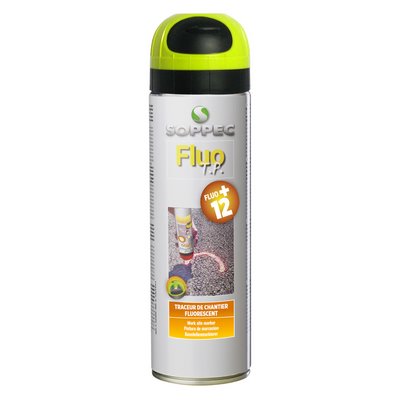 Spray budowlany 500ml FLUO TP żółto-fluorescencyjny z zaworem górnym