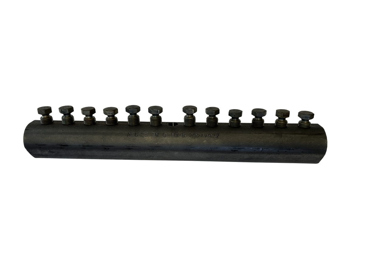 Złącze ze stali zbrojeniowej D25 L = 390 mm z otworem wziernikowym