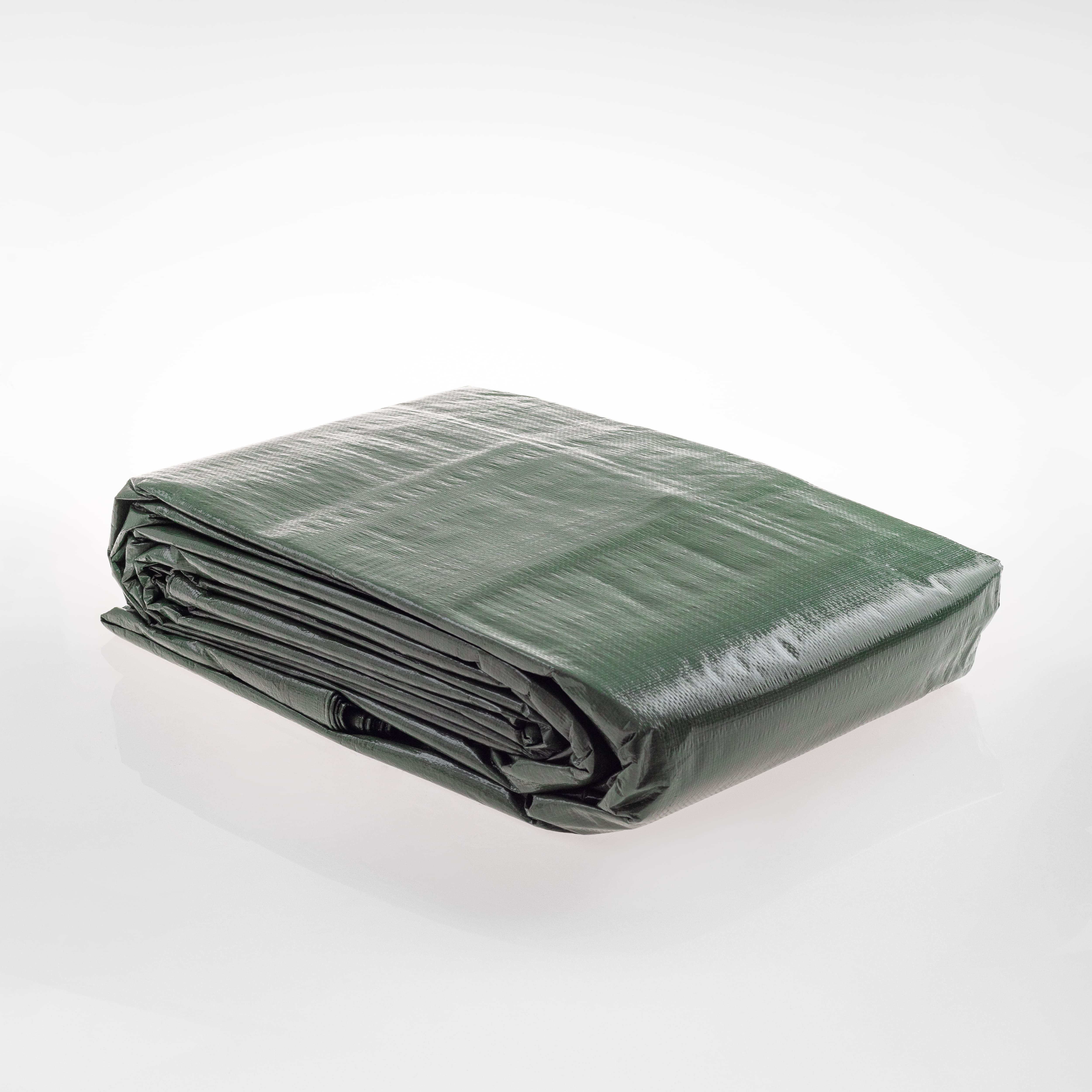 IAP Tarpaulin Standard-Super 8x10m gn. Aluminium eyelets 1m edge + reinforced cord/FM
