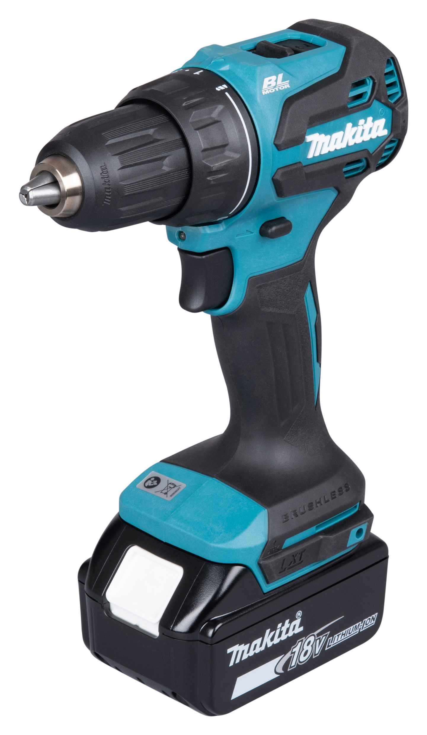 Makita cordless drill driver 18V 2 batteries + charger in MAKPAC - DDF490RFJ