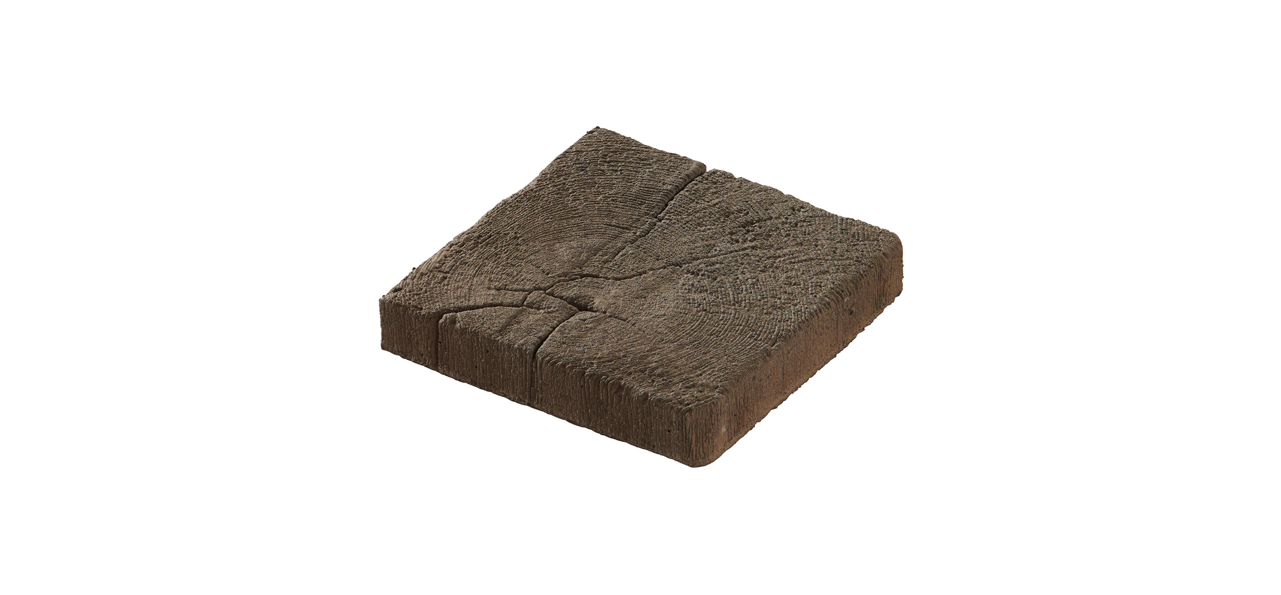 LogSleeper top 25x25x4cm antyczno-brązowy teksturowany