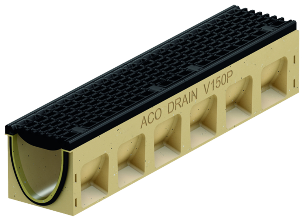 ACO PowerDrain Performance V150P channel type 0.0, 1m, cast edge KTL