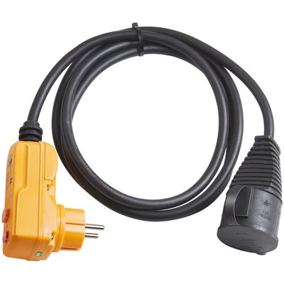 BS Schutzadapterleitung FI 2m schwarz H07RN-F 3G1.5 IP 44