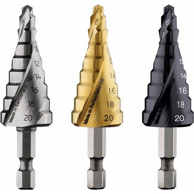Bosch HSS-Stufenbohrer TiN 3-Flächen-Schaft 6mm 4-12x66.5mm