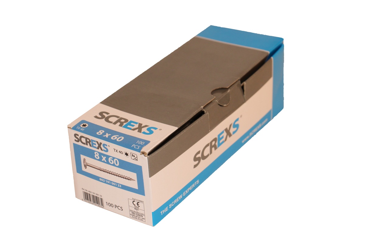 SWG Wood construction screw Vz Tx 40 8.0x60 w. disc head disc head - 100 pieces
