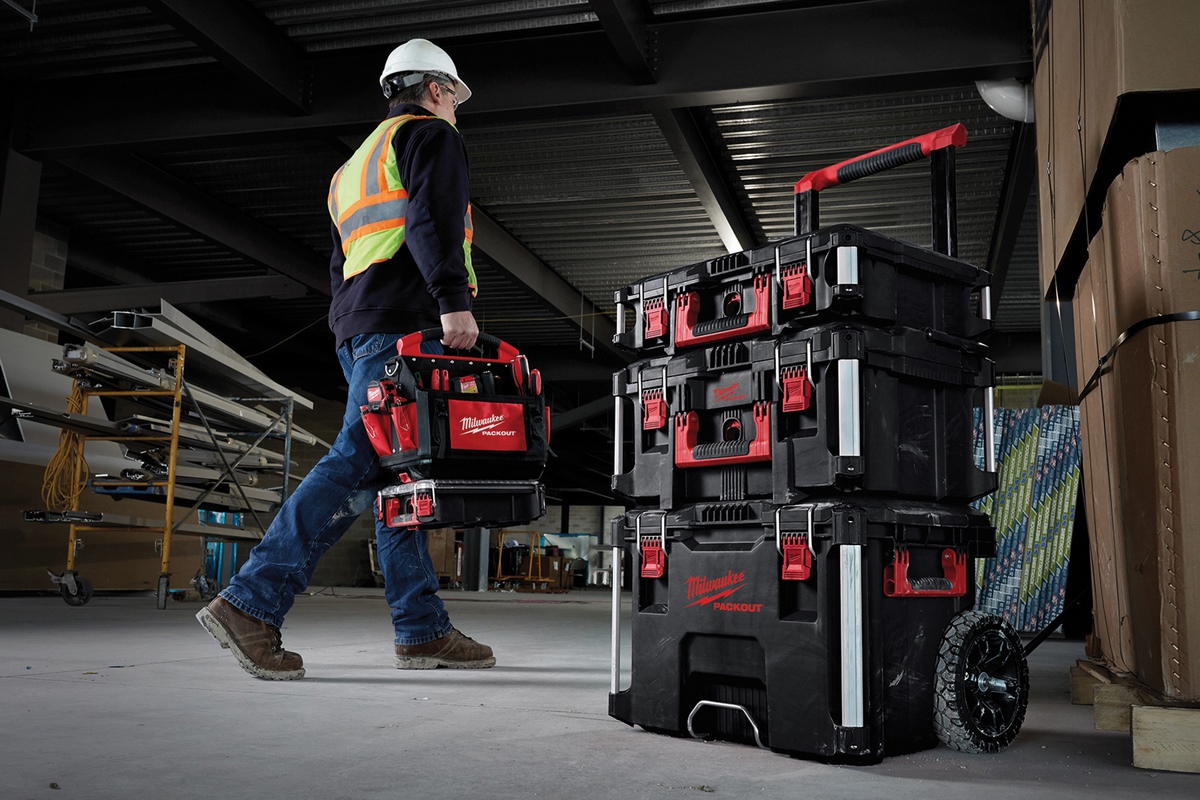 Milwaukee PACKOUT™ Starter-Set 3-teilig Trolley Koffer, Koffer groß und Koffer