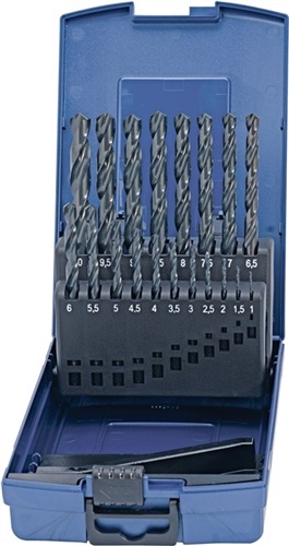 Twist drill set DIN338 type N HSS D.1-5.9x0.1mm 50pcs.box