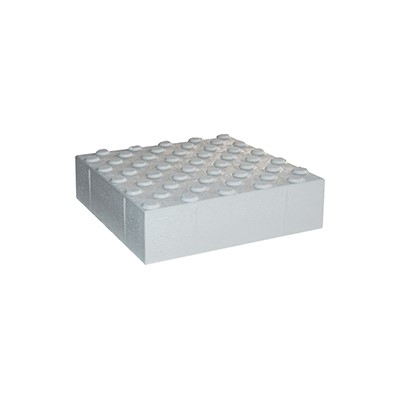 Bachl studded panel premium white 350x350x65mm 50 studs