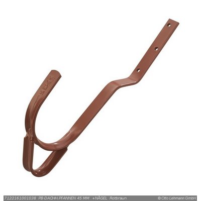 LEH PB Safety Roof Hook TypeA red-brown f. pan 45mm cranked