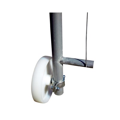 Schake roller for site fence gate element