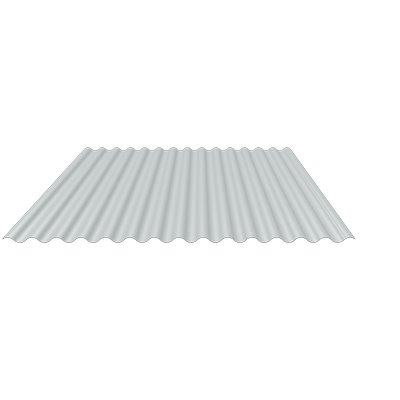 Maas aluminium corrugated profile 18/76/0.8mm 25my RAL 9006 / RSL length 4.00m
