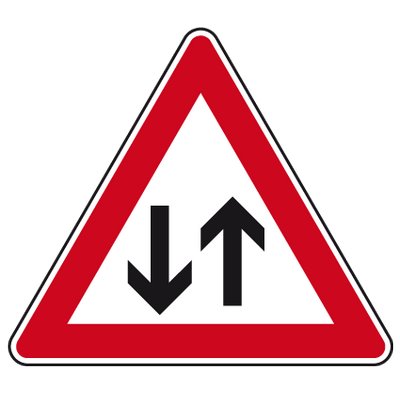 Traffic signs - Oncoming traffic SL 900 2mm flat RA 1 - Z0125006S21