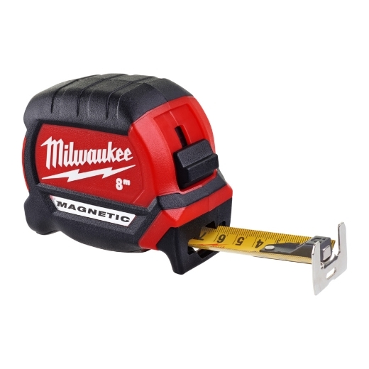 Taśma miernicza Milwaukee premium 8 m magnetyczna taśma o szerokości 27 mm