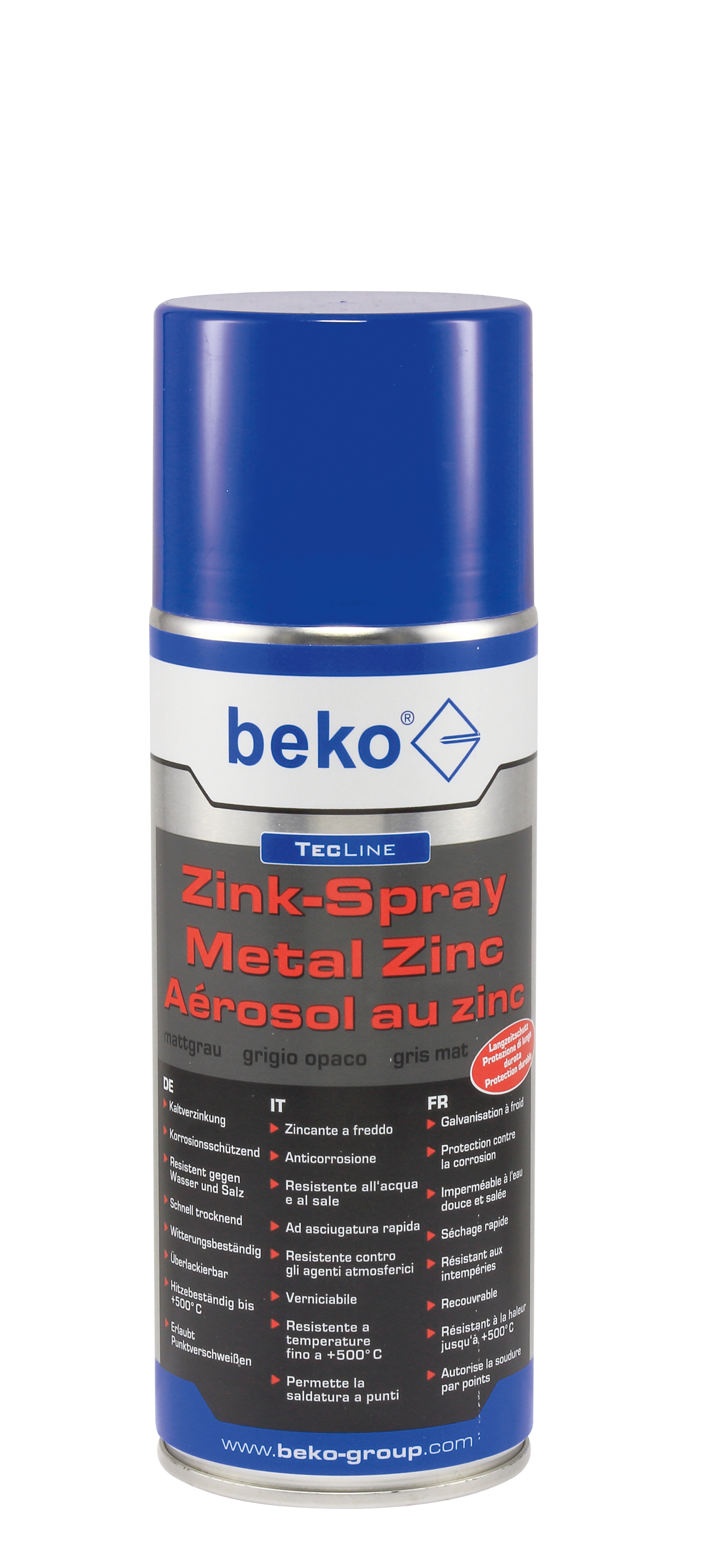 Beko TecLine zinc spray 400ml matt grey