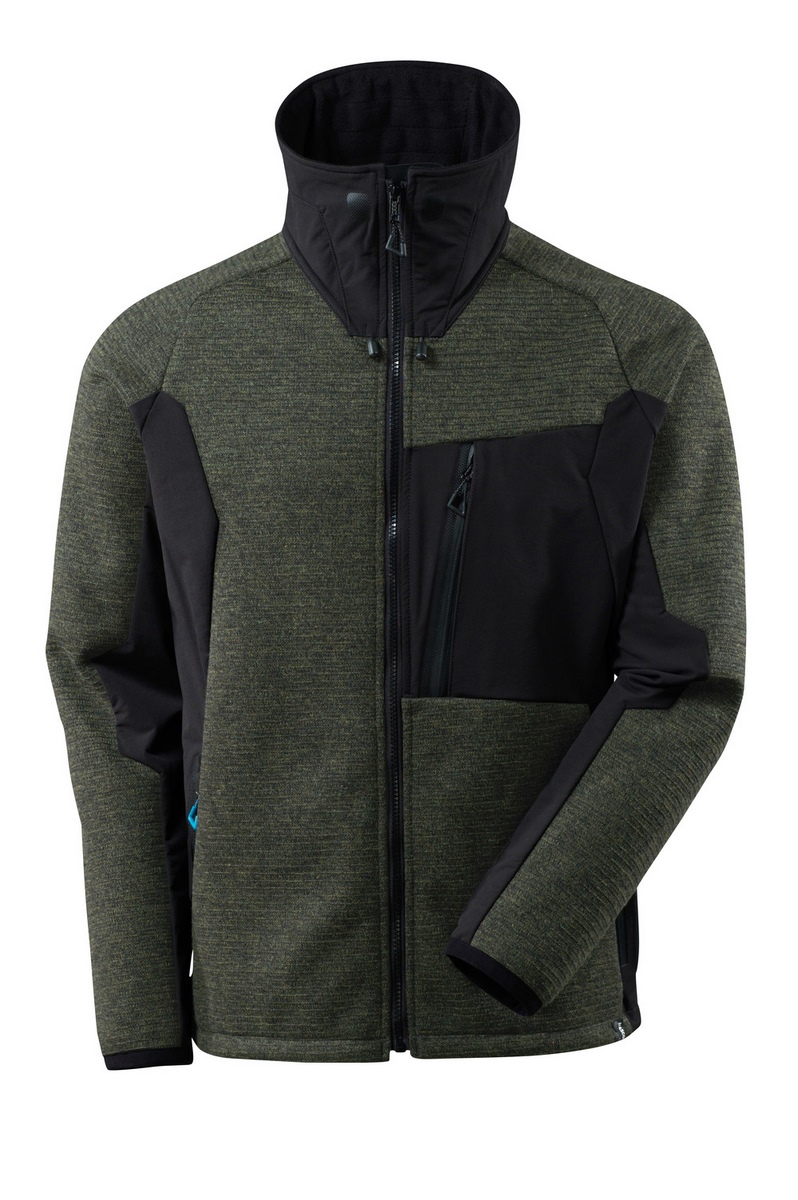 MASCOT® ADVANCED Strickjacke m. Membran moosgrün/schwarz Gr. L