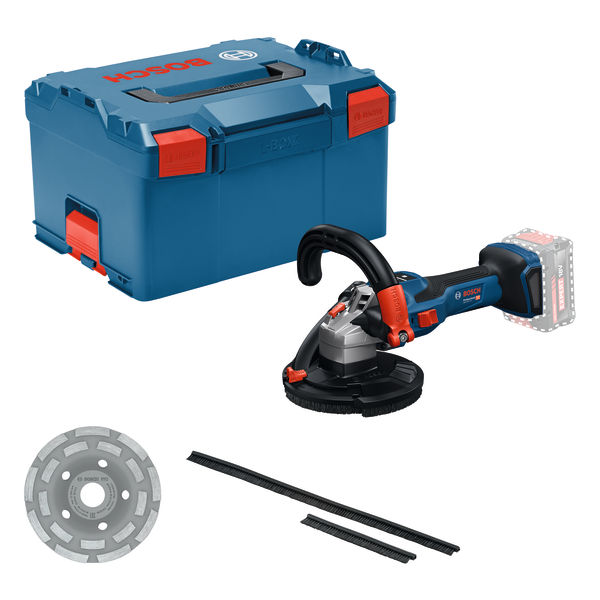Bosch GBR 18V-15 S concrete grinder in L-BOXX