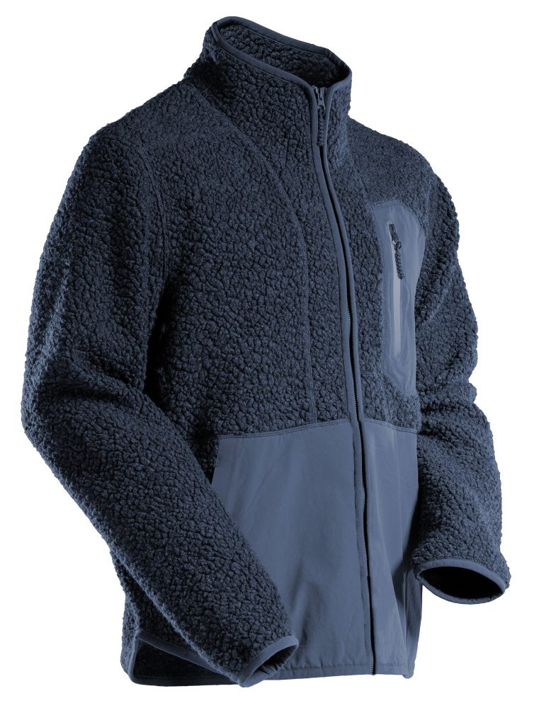 MASCOT® Faserpelz Jacke mit RV schwarzblau Gr. L