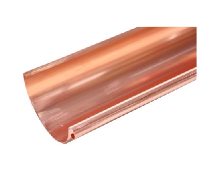 Copper gutter 20 0.6mm large bead Length 5.00m