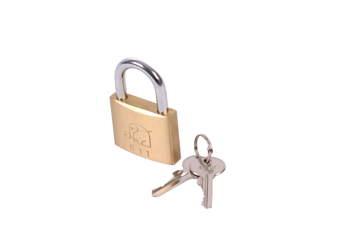 Triuso brass lock 50mm padlock hardened steel shackle