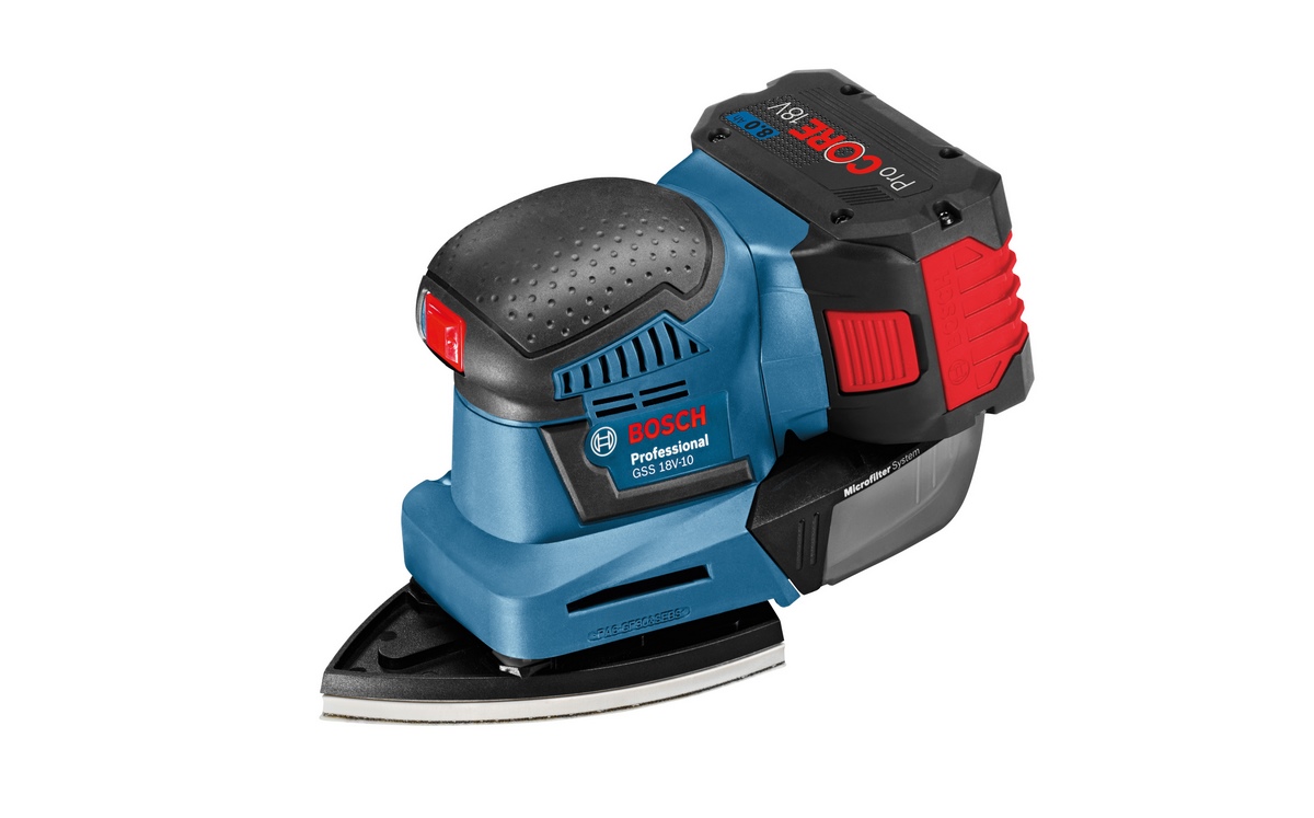 Bosch cordless orbital sander GSS 18V-10 without battery in L-BOXX
