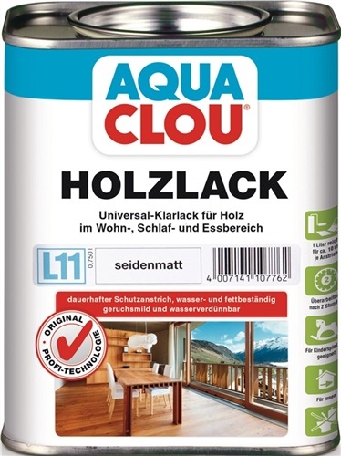 Wood lacquer L11 colourless silk matt 750 ml can CLOU