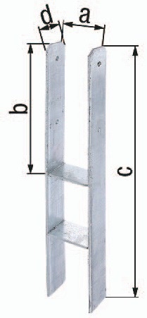 Wspornik słupka H ETA-10/0210 STA raw TZN 81x300x600x60mm GAH
