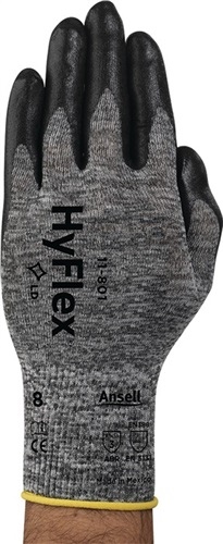 Handschuhe HyFlex 11-801 Gr.8 EN 388 grau/schwarz Nyl.m.Nitrilschaum Kat.II