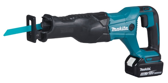 Makita cordless reciprocating saw 18.0V/5.0Ah DJR186RT - 1 battery, charger and case