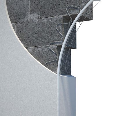 WIDRA wire corner bracket APBK white 2.95m for bend with plastic edge