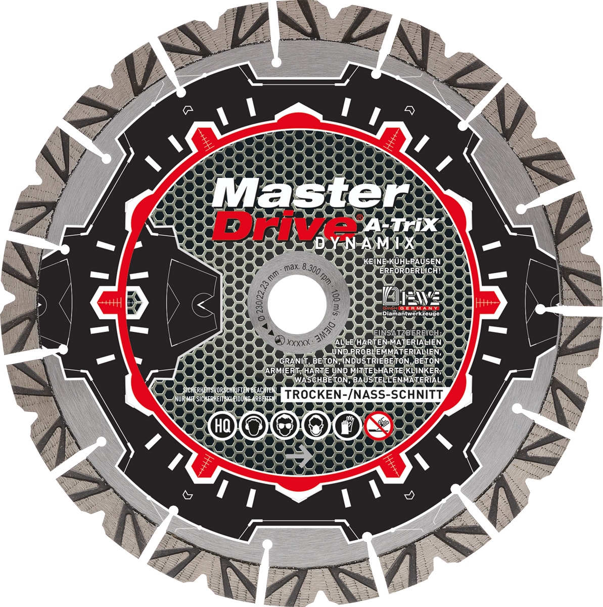 Diewe MASTER DRIVE A-TriX® Dynamix Diamanttrennscheibe Ø350mm 25.4