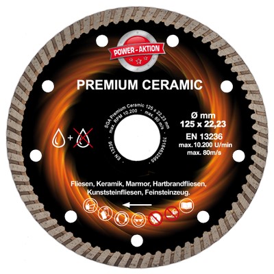 SGA Diamond cutting disc Ø 125mm "Premium Ceramic" 22.23mm