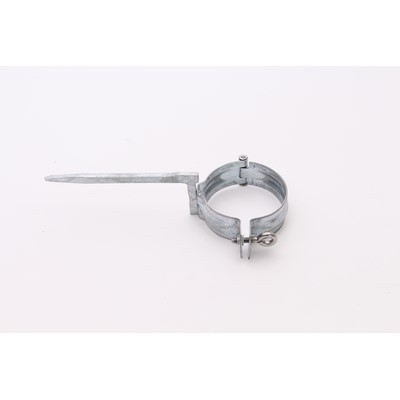 LEH VZ Drain pipe clamp DN80mm w. pin 150mm for hammering in