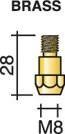 Nozzle holder M 8 L.28mm f.ERGOPLUS 36 TRAFIMET