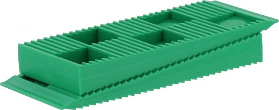 Triuso plastic locking wedge 80x30x10mm green max.200kg, 30 pieces