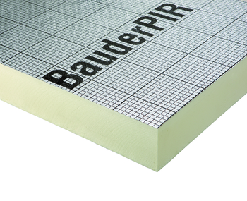 BauderPIR FA-TE F 1200x600x160mm WLS 023 aluminium laminated on both sides with SF B2